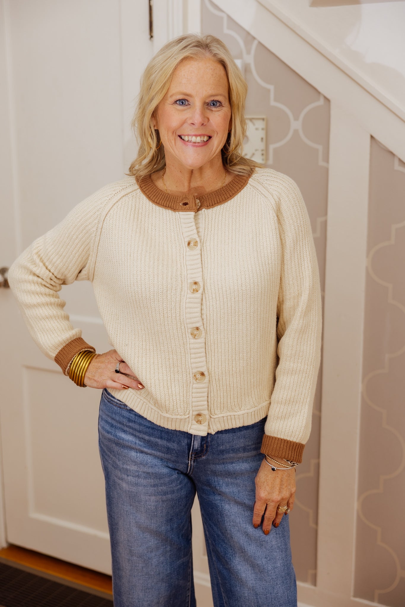 Beige Everyday Cardigan